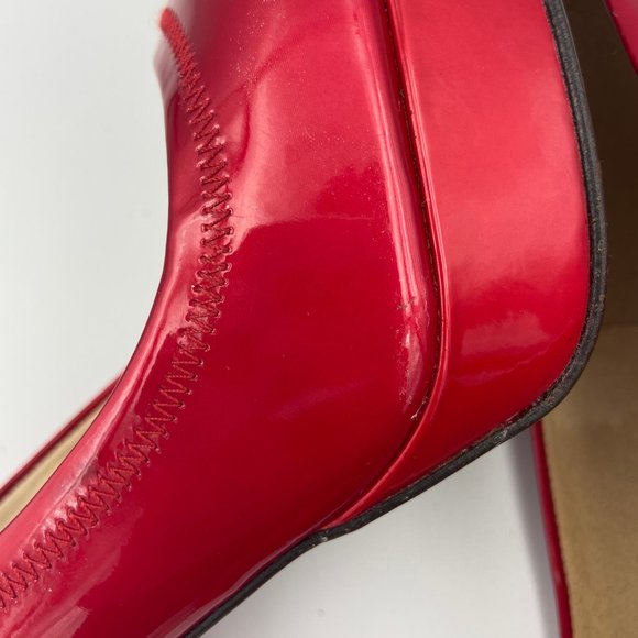 Stuart Weitzman Red Peep Toe Heel Pump - Picture 8 of 8